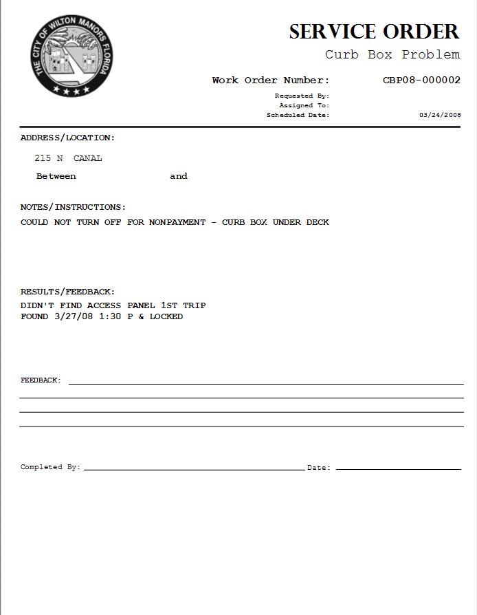 Work Order 4 - BS&A Software